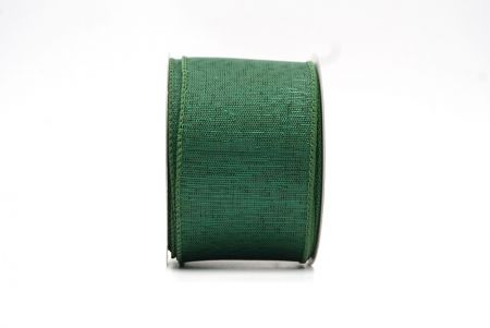Πράσινη κορδέλα με σχέδια σε απλό χρώμα με σύρμα_KF8188GC-3-127