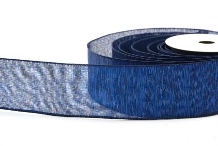 नेवी ब्लू सादा रंग डिज़ाइन वायर्ड रिबन_KF8188GC-4-4