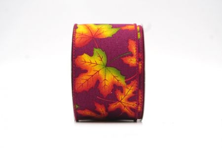 Cinta de hojas de arce otoñal en color burdeos_KF8198GC-8-8