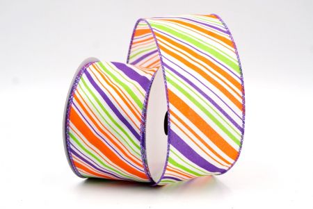 Фіолетова стрічка з проволокою з нахиленим смугастим дизайном_KF8218GC-1-34