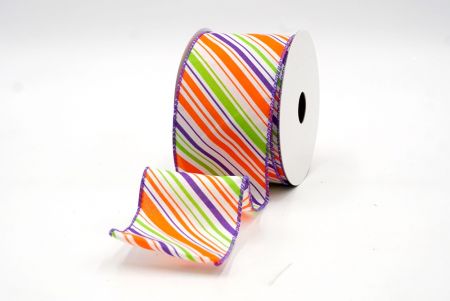 Purple Wired Slanting Stripe Design Wired Ribbon_KF8218GC-1-34