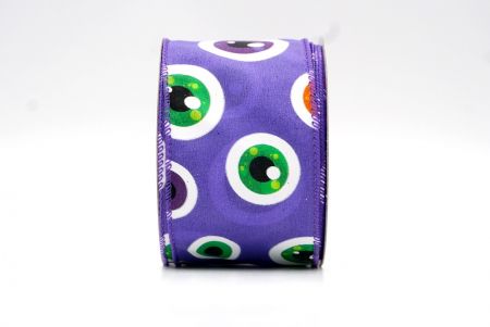 Фіолетова стрічка з дротом зі збільшеним оком на Хеллоуїн_KF8227GC-34-34
