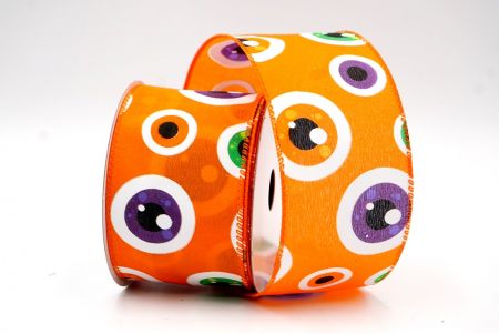 Оранжевая ленточка с глазками на Хэллоуин_KF8227GC-54-54