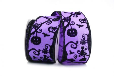 Purple Halloween Spooky Tree Ribbon_KF8229GC-34-53