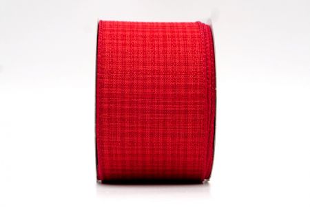 Red_Plain Checkered Wired Ribbon_KF8260GC-7-169