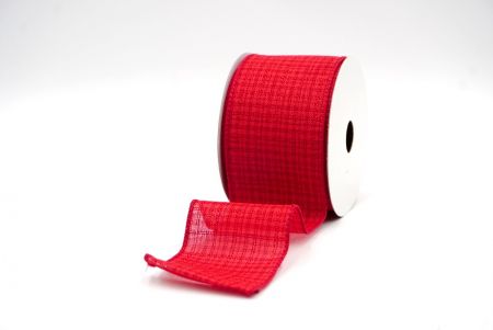 Red_Plain Checkered Wired Ribbon_KF8260GC-7-169