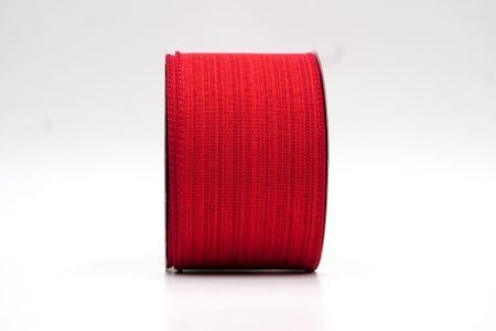 Стрічка з бавовни однотонного червоного кольору Red Burlap Ribbon_KF8262GC-7-169