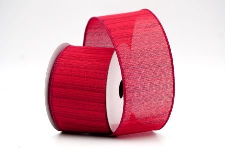 Dark Red_Stripe Faux Burlap Wired Ribbon_KF8263GC-8-8