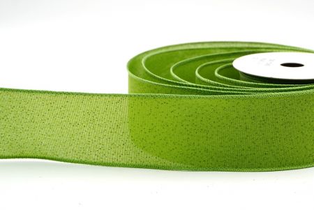 Неоново-зелена стрічка з дизайном "Glitter Drops"_KF8264GC-15-42