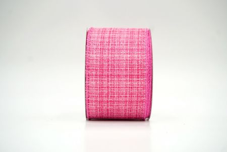 Pink Plain Colors Burlap Wired Ribbon_KF8265GC-5-218