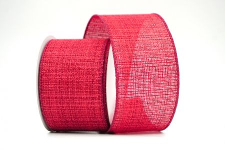 Red Plain Colors Burlap Wired Ribbon_KF8265GC-8-8