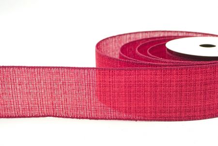 Red Plain Colors Burlap Wired Ribbon_KF8265GC-8-8
