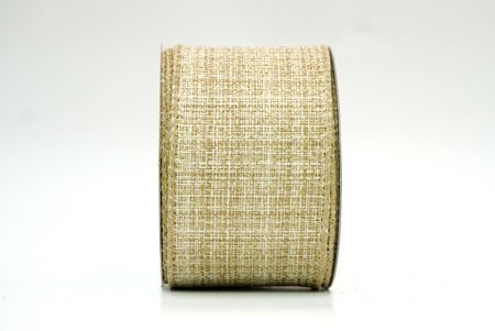 Natural_Glitter Faux Burlap Wired Ribbon_KF8266GC-14-183
