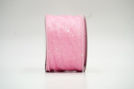 Pink/Silver Sparked refulget Design Ribbon_KF8267GC-5-5