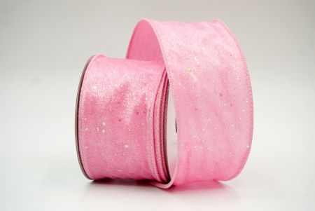 Pink/Silver Sparked refulget Design Ribbon_KF8267GC-5-5