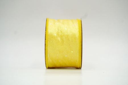 Żółty/Srebrny Wzór z błyskotkami_Wstążka_KF8267GC-6-6