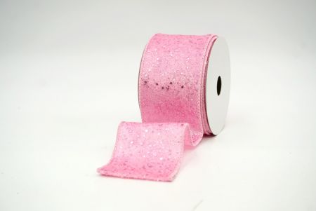 Розовая искрящаяся лента с дизайном Glitters Ribbon_KF8268GC-5-5