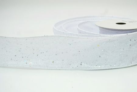 Белая искрящаяся лента с дизайном Glitters Ribbon_KF8269GC-1-1