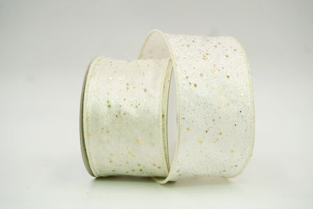 Кремово-белая искрящаяся лента с дизайном Glitters Ribbon_KF8269GC-2-2