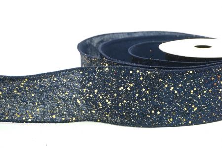Navy Blue Sparked Glitters Design Ribbon_KF8269GC-4-4