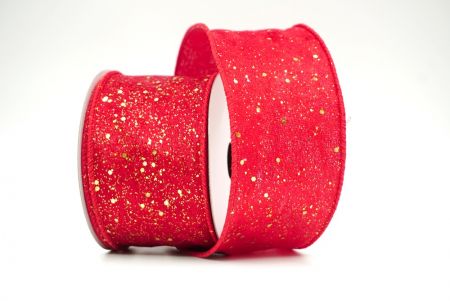Fita de Design de Glitters Vermelho/Dourado Sparked_KF8269GC-7-7