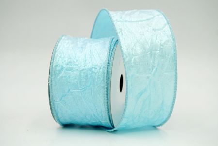 Teal Blue_Crinkled Velvet Wired Ribbon_KF8270GC-12-12
