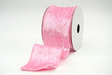 Pink_Crinkled Velvet Wired Ribbon_KF8270GC-5-5