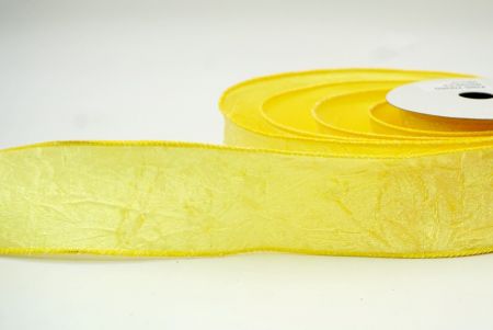 Жовта зморшена вельветова дрітова стрічка_KF8270GC-6-6