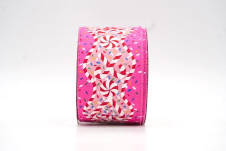 Розовая рождественская конфетная лента с конфетами_KF8306GC-5-218