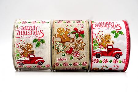 Holiday Sweets and Christmas Tree Truck Ribbon - Holiday Sweets and Christmas Tree Truck Ribbon