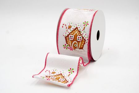 White/Red_Gingerbread House Wired Ribbon_KF8311GC-1-7