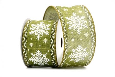 Green_Cross Stitch Snowflakes Wired Ribbon_KF8317GC-3-185