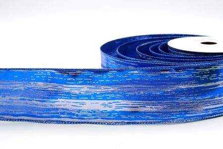 Blue Festive Metallic Foil Abstract Ribbon_KF8321GB-4