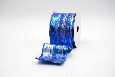 नीला त्योहारी धातुयुक्त फॉइल अव्यवस्था रिबन_KF8321GB-4