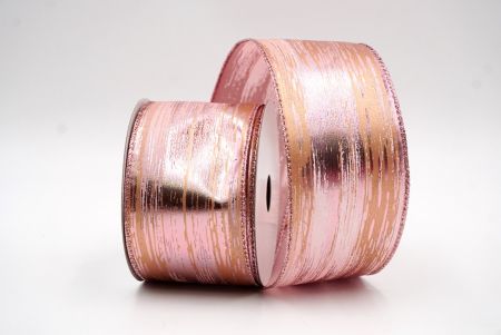 Розовая праздничная металлическая фольгированная абстрактная лента_KF8321GM-5
