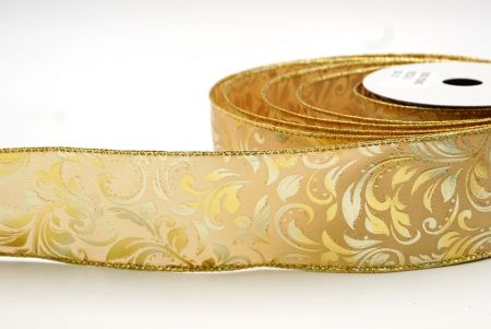 Goldenes elegantes Folienband mit Weinbergblättern_KF8322G-13