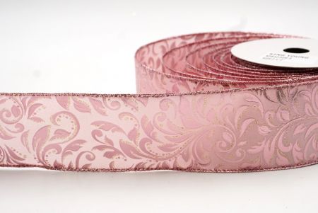 Rosa elegantes Folienband mit Weinbergblättern_KF8322GM-5