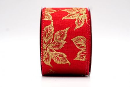 Red_Gold Poinsettia Wired Ribbon_KF8330GC-7-7