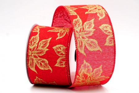 Red_Gold Poinsettia Wired Ribbon_KF8330GC-7-7
