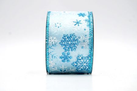 Lt. Blue_Snowflakes Wired Ribbon_KF8351GT-12