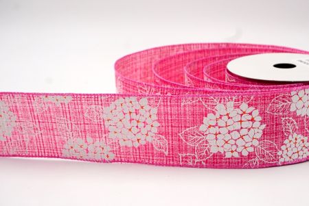 Cinta con cable para flores de hortensia rosa y blanca_KF8359GC-40-218