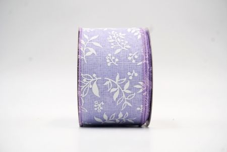 Purple Spring Leaves Design Ribbon_KF8360GC-11-11