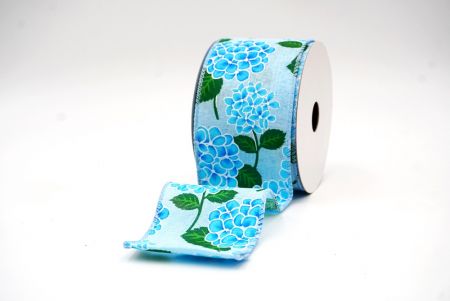 Vaaleansininen/Sininen Kukoistava Hydrangea-kukka Design Ribbon_KF8361GC-12-216
