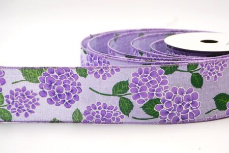 Light Purple/Purple Blooming Hydrangea flower Design Ribbon_KF8362GC-11-11