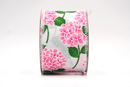 Wit/Roze Bloeiend Hortensia bloemontwerp Lint_KF8363GC-1-1