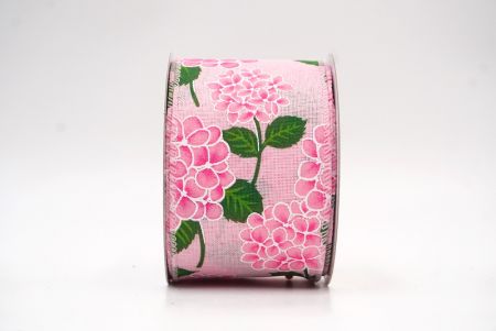 Világos rózsaszín/Rózsaszín virágzó hortenzia virágtervezés szalag_KF8363GC-5-5