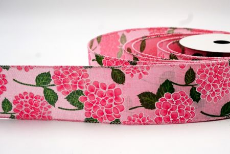 Cinta de diseño de flor de hortensia floreciente rosa/rosa_KF8363GC-5-5