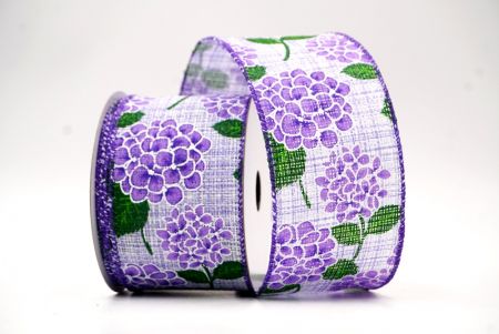 Violet/violet Blooming Hydrangea flower Design Ribbon_KF8365GC-11-34