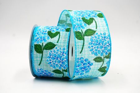 Azul/Azul Diseño de cinta de flor de hortensia floreciente en azul_KF8365GC-12-213