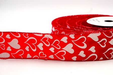 Piros/Fehér Valentin szív dizájn szalag_KF8368GC-7-7